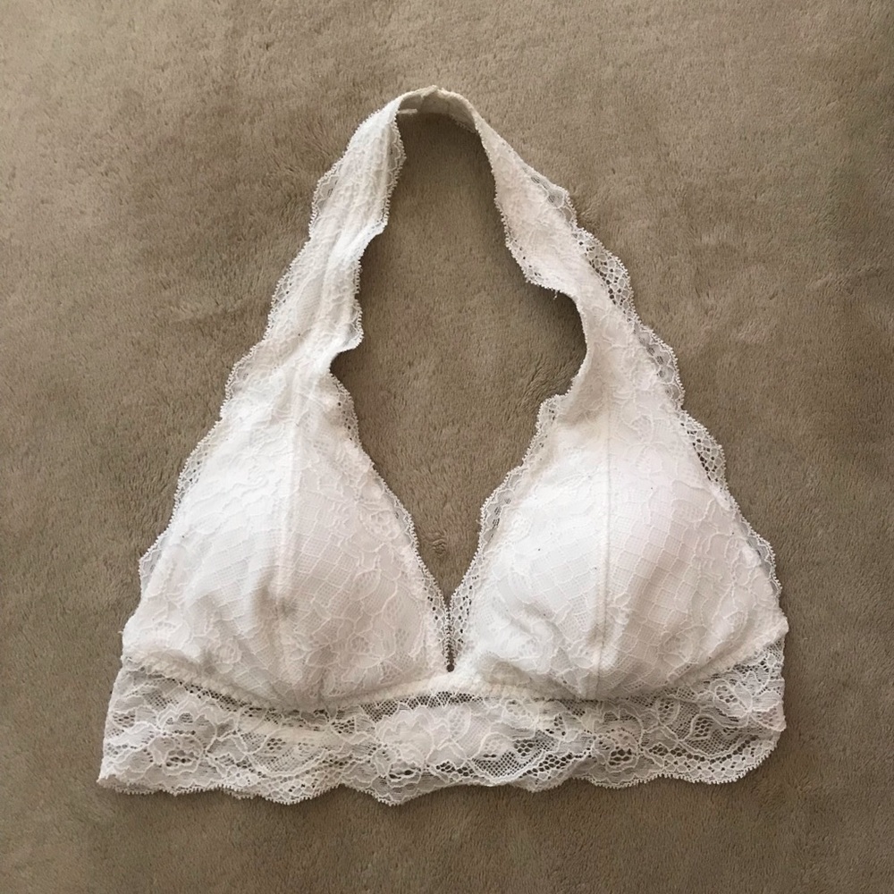 Abercrombie + Fitch White Lace Bralette